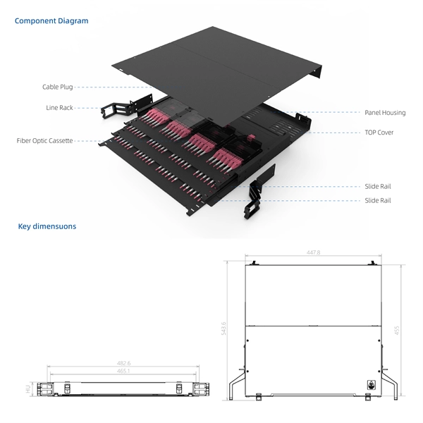 How to connect cables in a horizontal and vertical cable tray