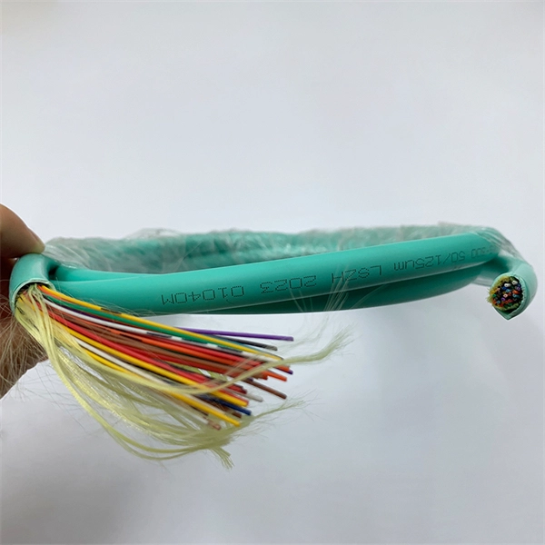How are fiber optic cables connected to the server room 